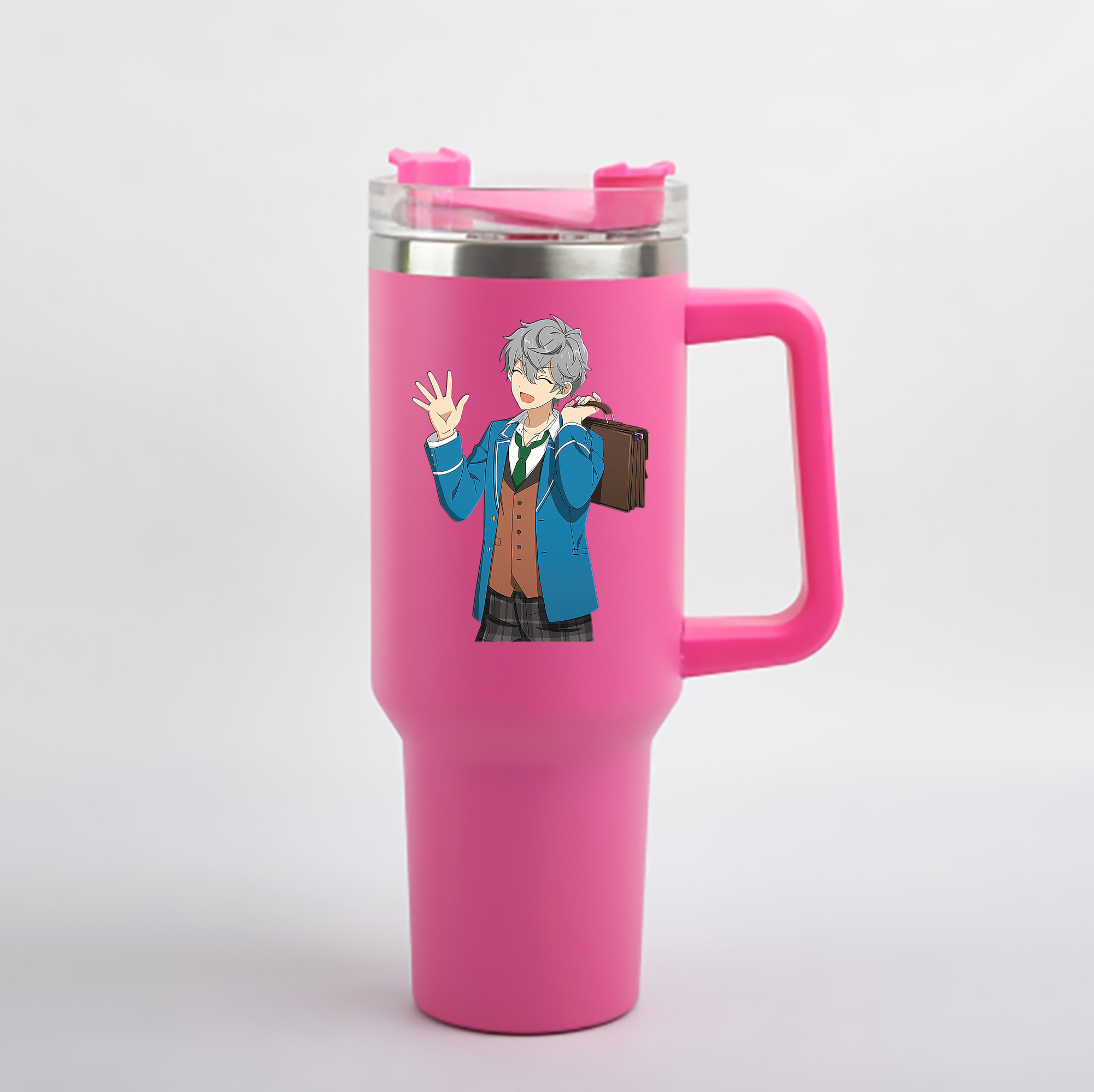 （画像用） あんさんぶるスターズ! Ensemble Stars 1200mL車用タンブラー - クリスタルステッカー（プラスチックストロー付き）